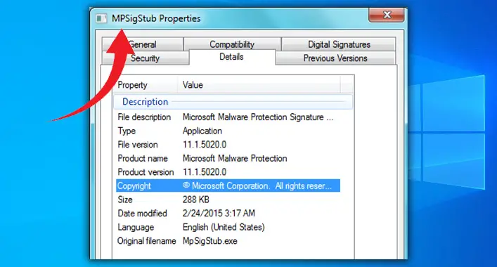 Microsoft Malware Protection Signature Update Stub