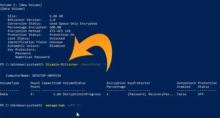 Failed To Detect The Bitlocker State For Eds Log Drive Error