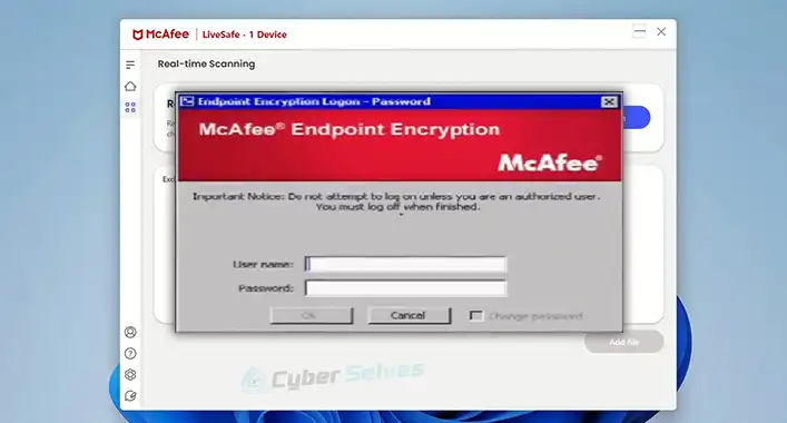 Resetting McAfee Drive Encryption Password