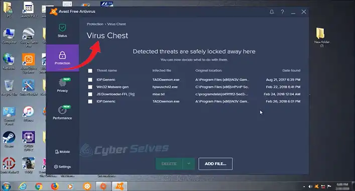 How to Remove File from Avast Chest